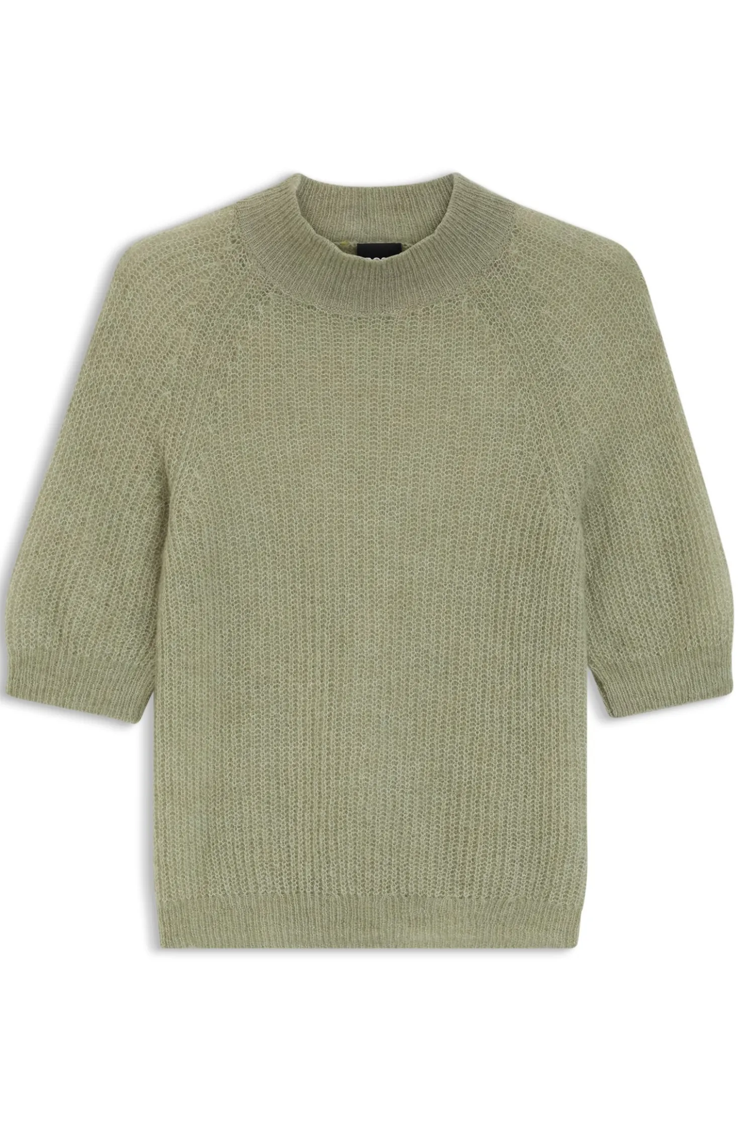 Knitted sweater in a ribbed alpaca blend