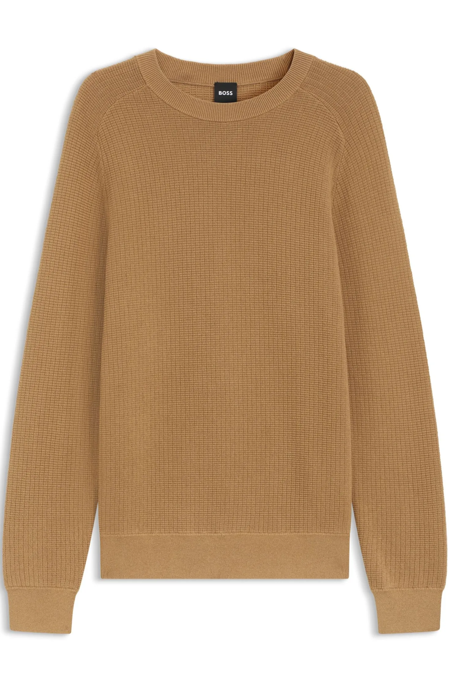 Knitted sweater in cotton and virgin wool
