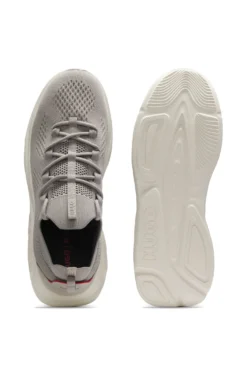 Knitted trainers with logo-embossed EVA sole