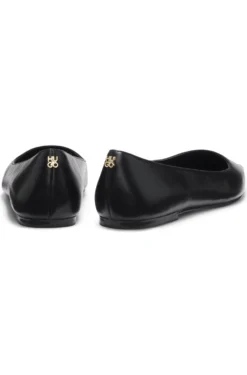 Leather ballerina pumps with pointed toe