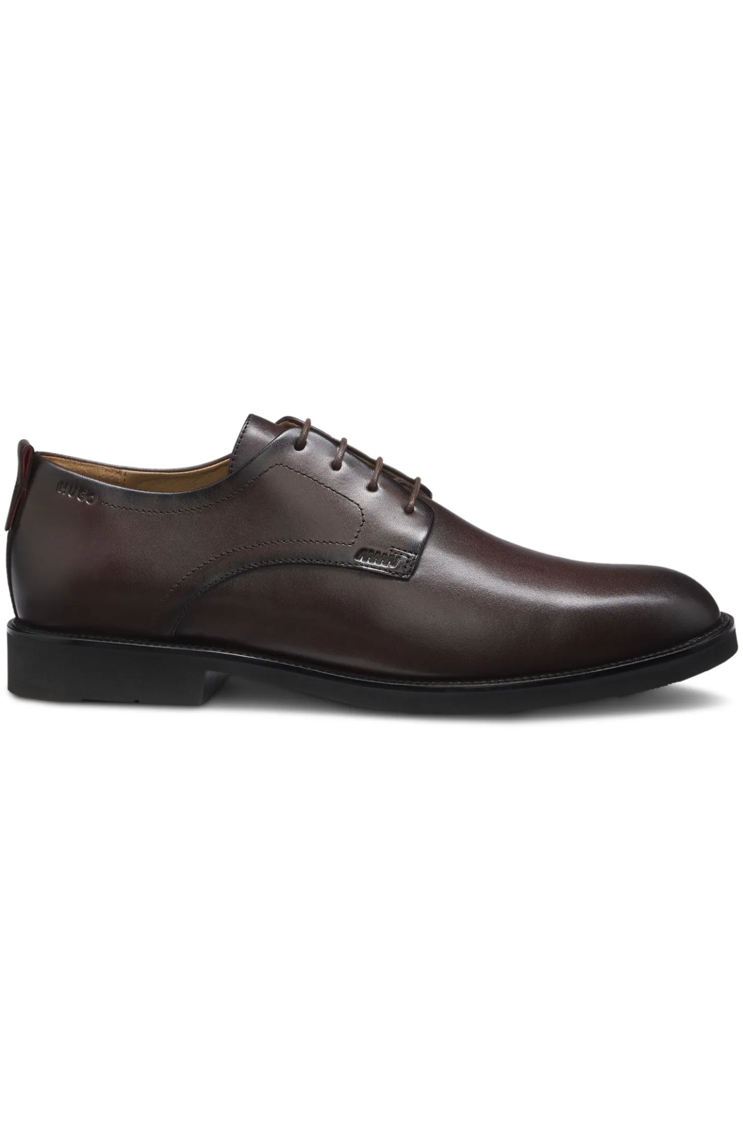 Leather Derby shoes with embossed logo