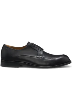 Leather Derby shoes with embossed logo