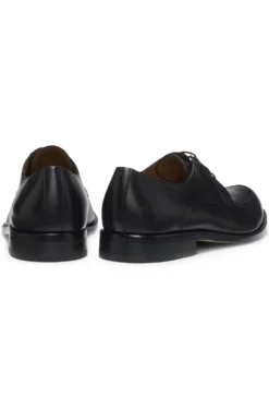 Leather Derby shoes with embossed logo