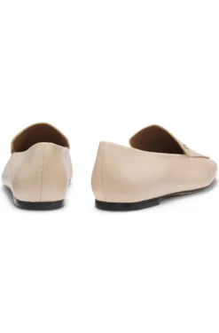 Leather loafers with Double B monogram trim