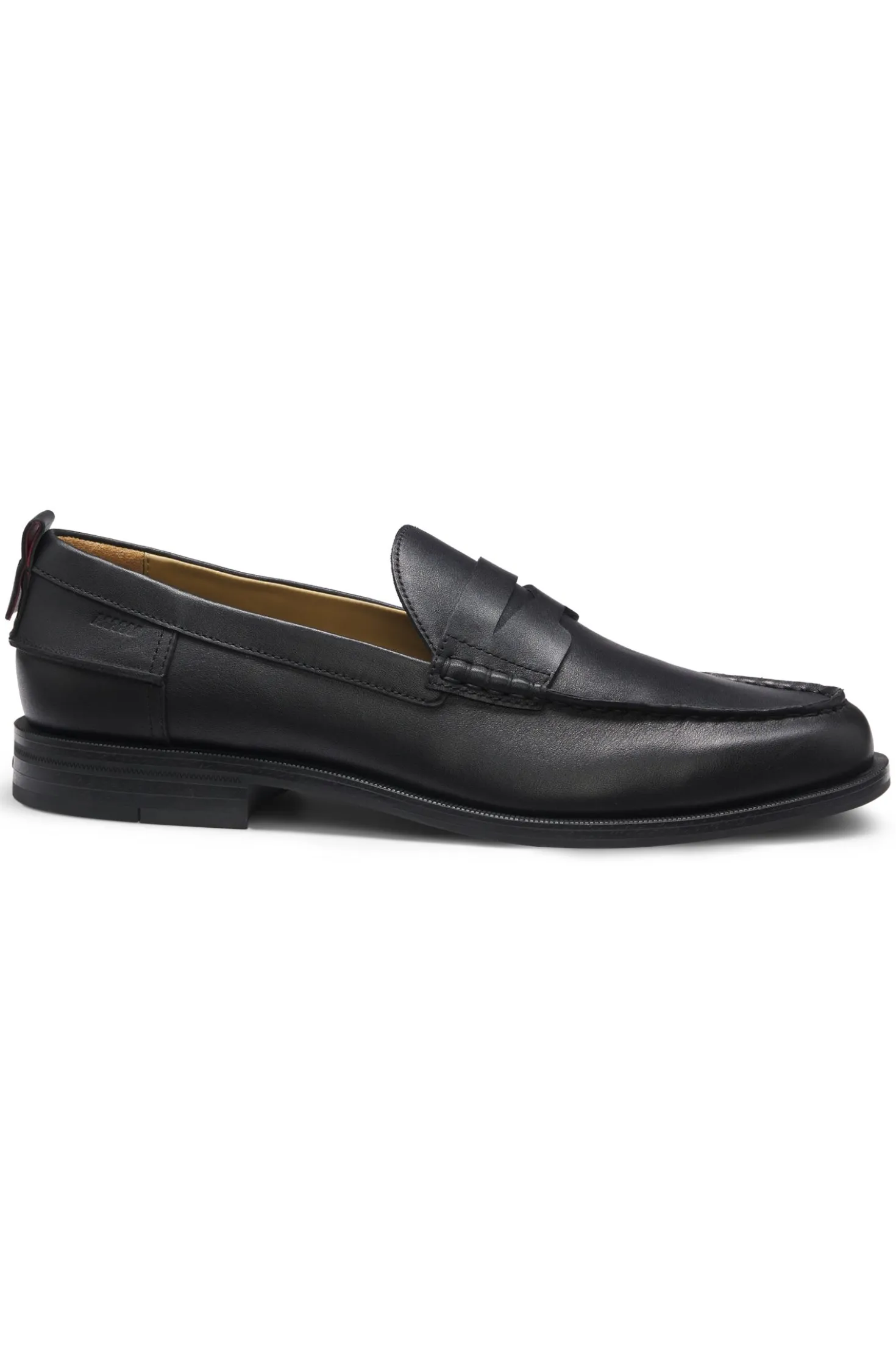 Leather loafers with penny trim