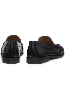 Leather moccasins with Double B monogram