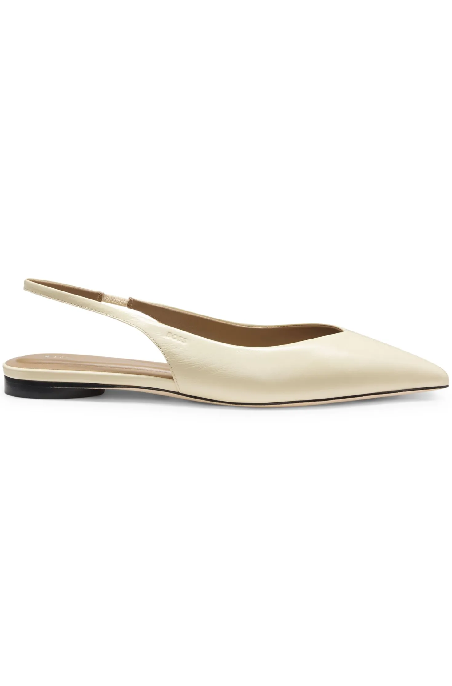 Leather pumps with slingback strap