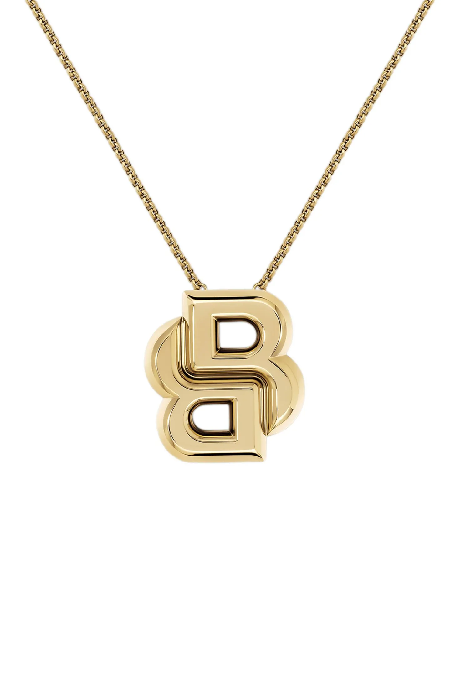 Light-yellow-gold-tone necklace with Double-B-monogram