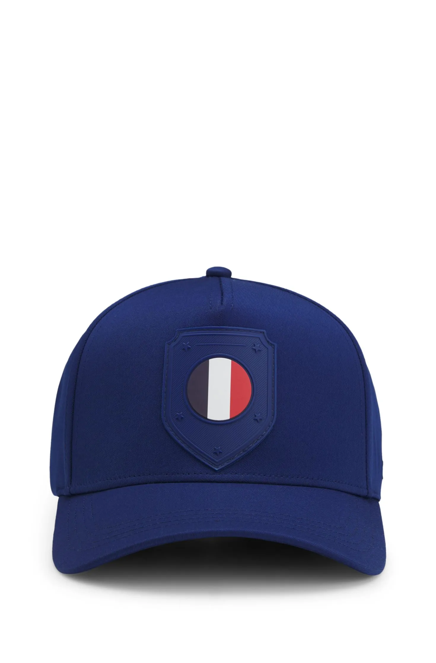 Logo cap in lustrous twill with country-flag badge