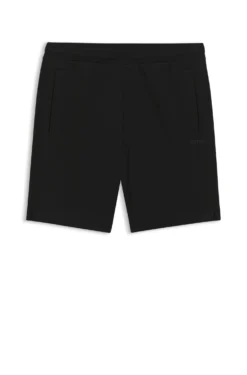 Logo-embroidered shorts in cotton-blend piqué jersey