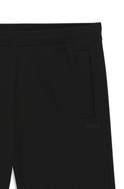 Logo-embroidered shorts in cotton-blend piqué jersey