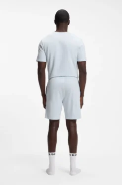 Logo-embroidered shorts in stretch cotton