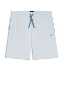Logo-embroidered shorts in stretch cotton
