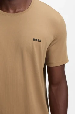 Logo-embroidered T-shirt in stretch cotton