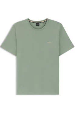 Logo-embroidered T-shirt in stretch cotton