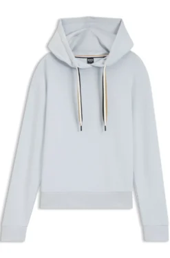 Logo hoodie with signature-stripe cords