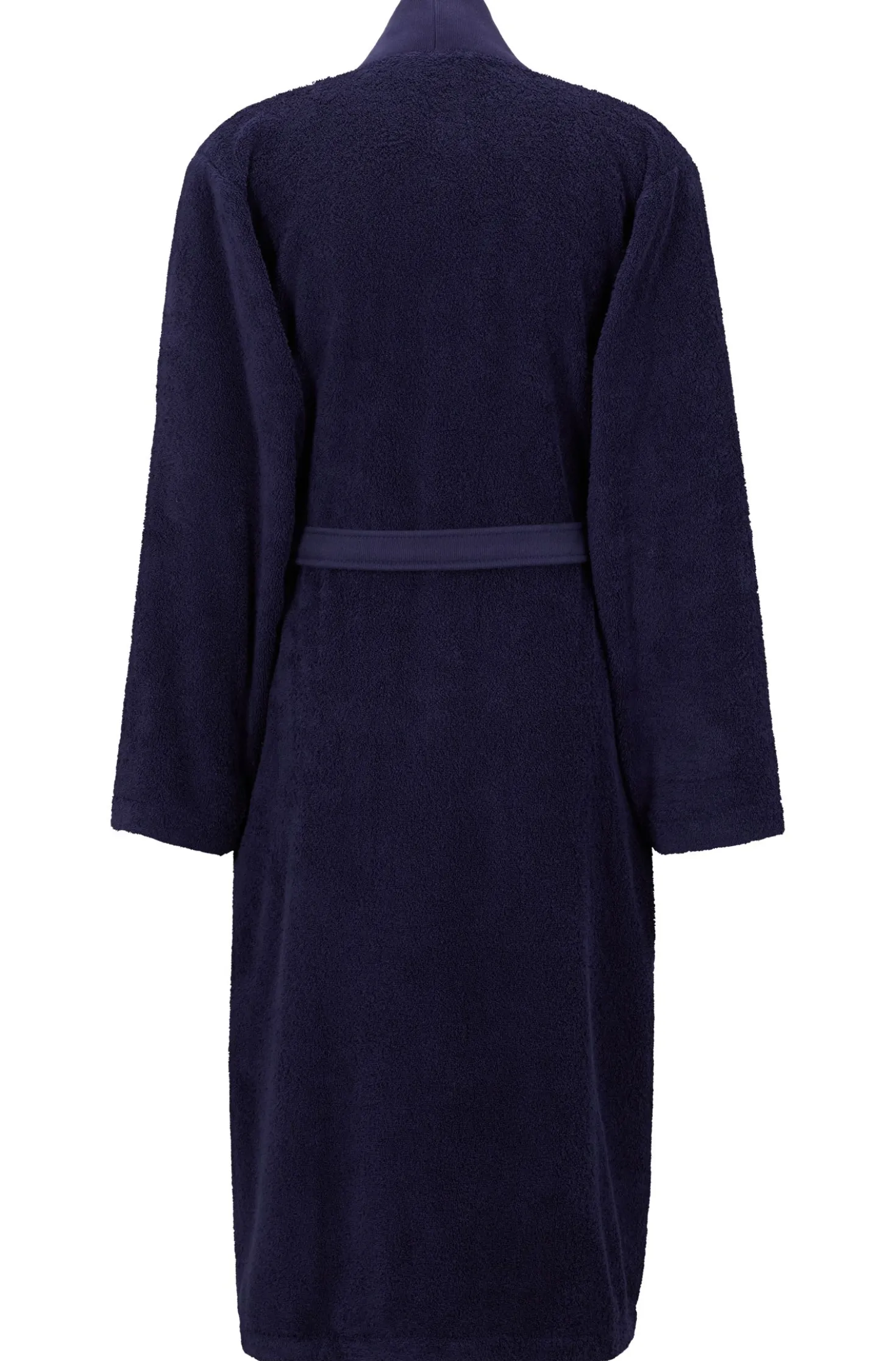 Logo-lapel dressing gown in long-fibre cotton