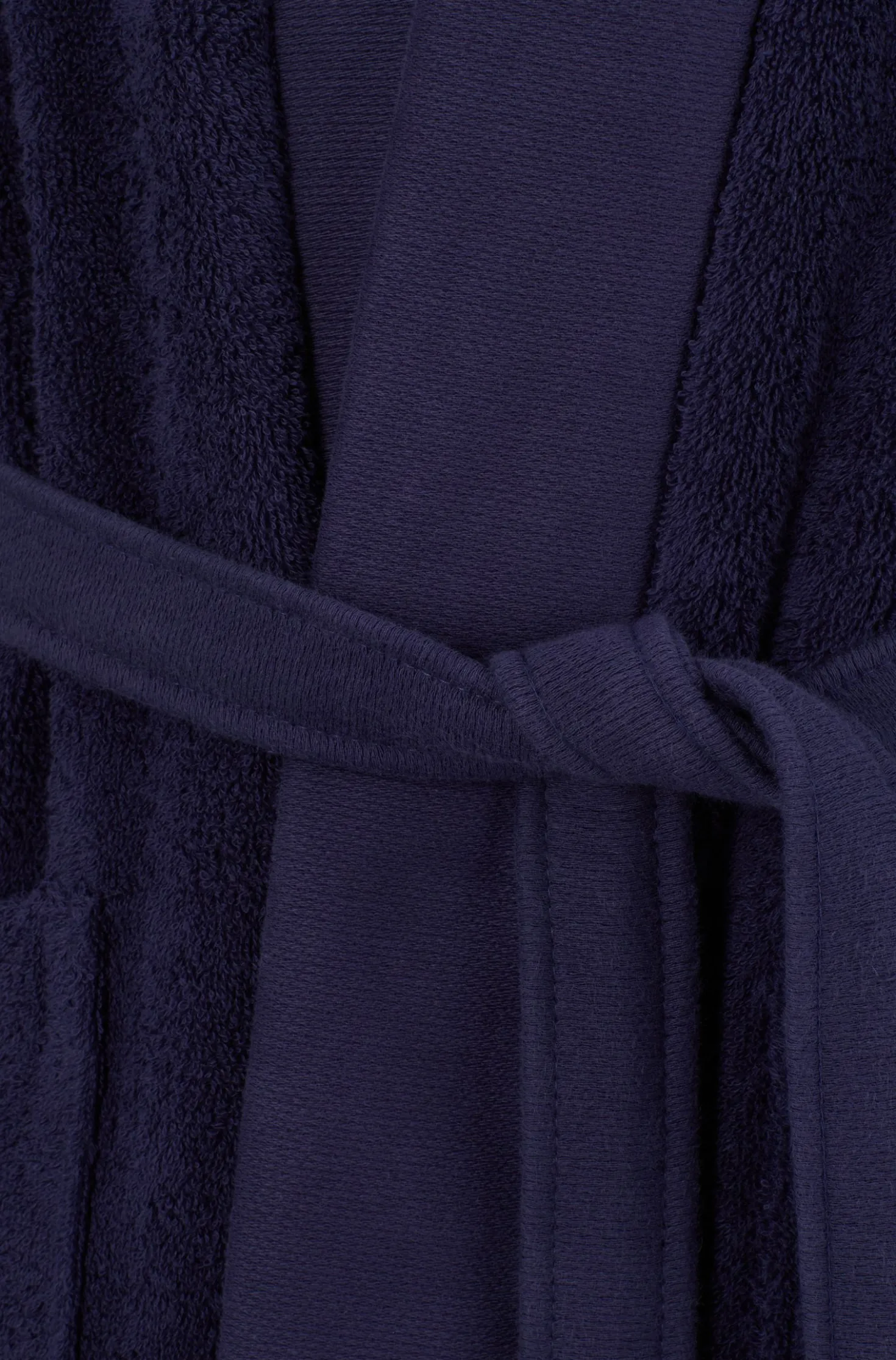 Logo-lapel dressing gown in long-fibre cotton