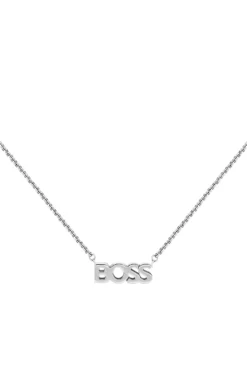 Logo necklace in stainless steel