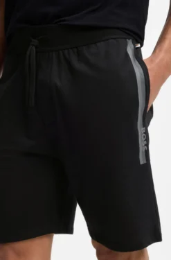 Logo-print loungewear shorts in cotton terry