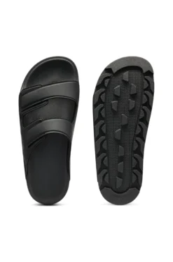 Logo sandals with double touch-closure straps