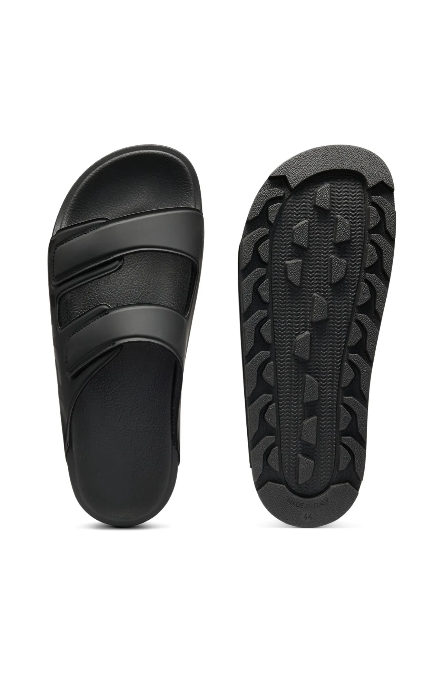 Logo sandals with double touch-closure straps