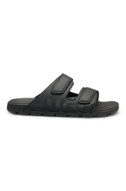 Logo sandals with double touch-closure straps