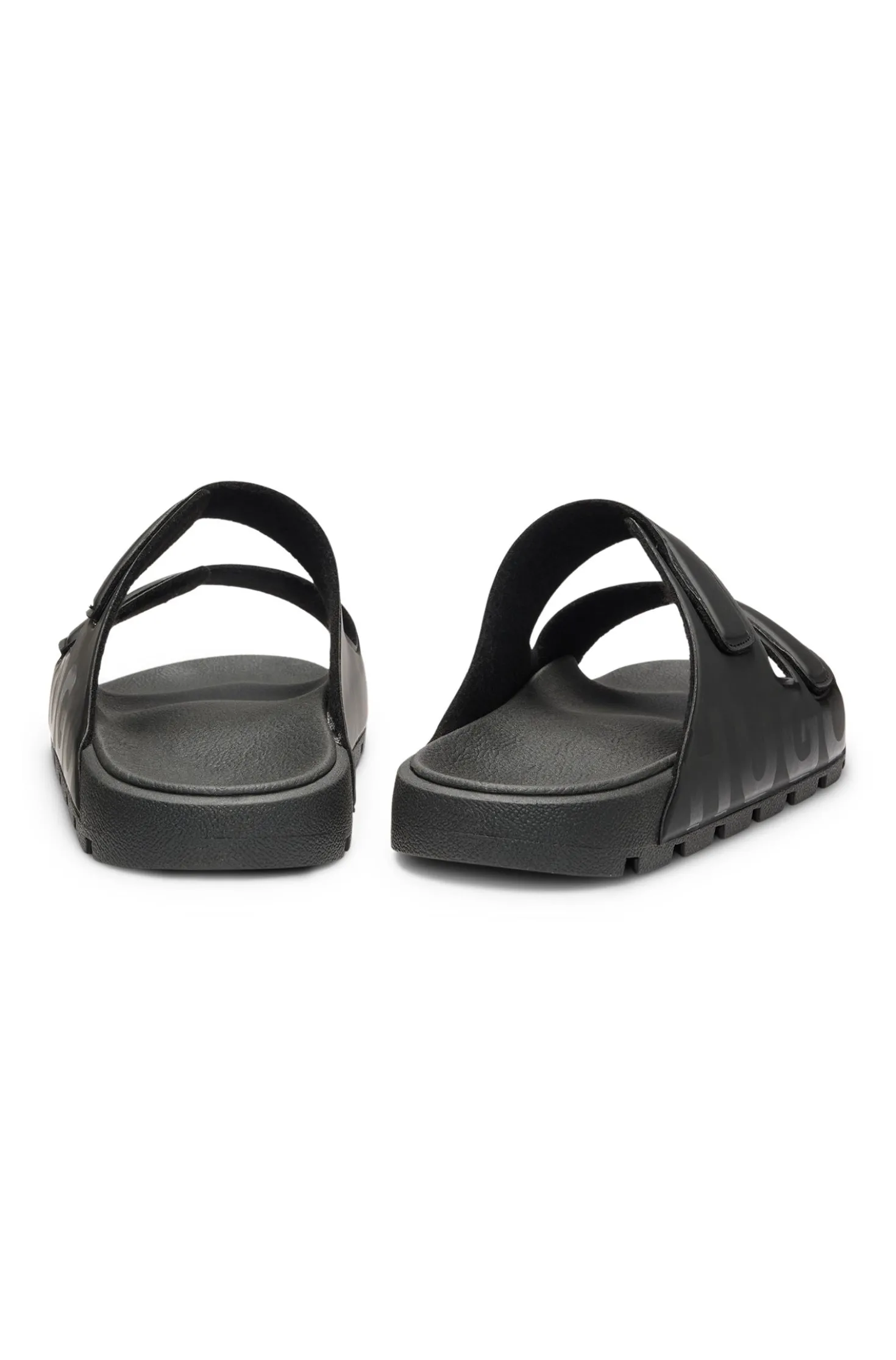 Logo sandals with double touch-closure straps