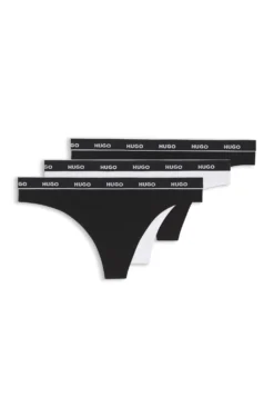 Logo-waistband briefs in stretch cotton
