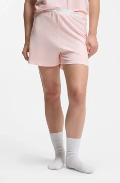 Logo-waistband pyjama shorts in stretch-cotton jersey