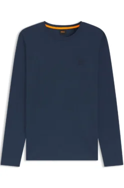 Long-sleeved T-shirt in cotton with logo patch
