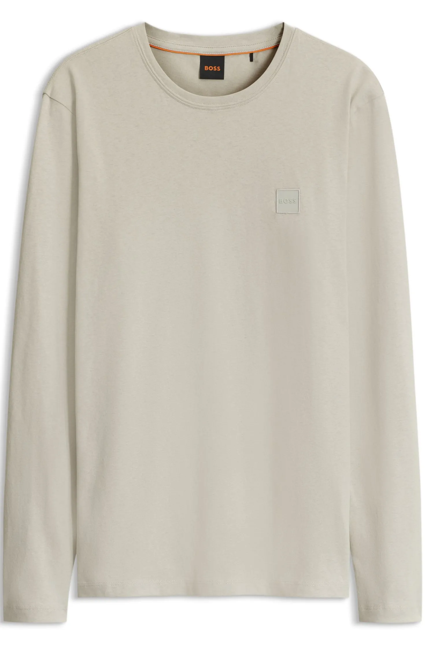 Long-sleeved T-shirt in cotton with logo patch