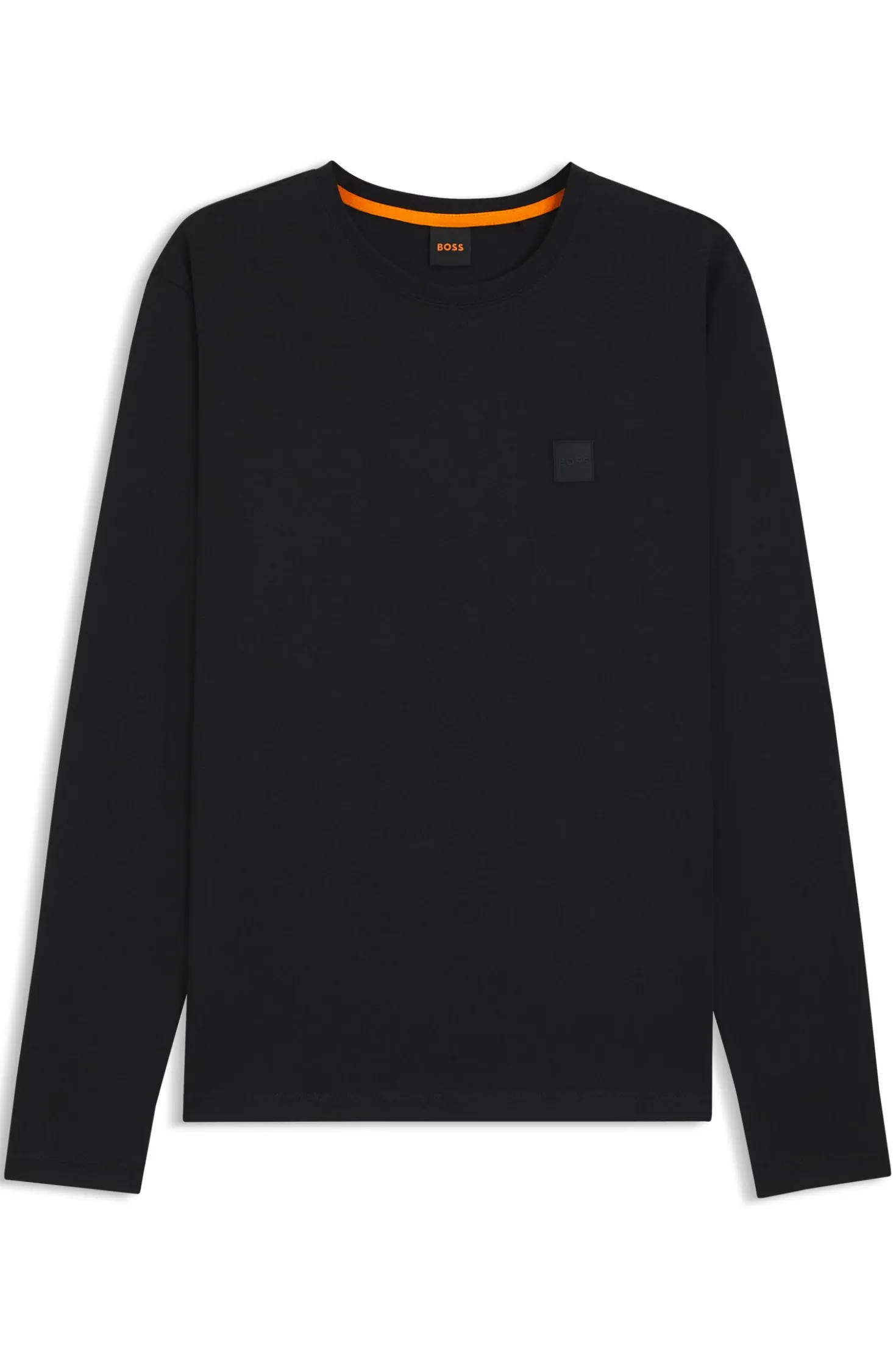Long-sleeved T-shirt in cotton with logo patch