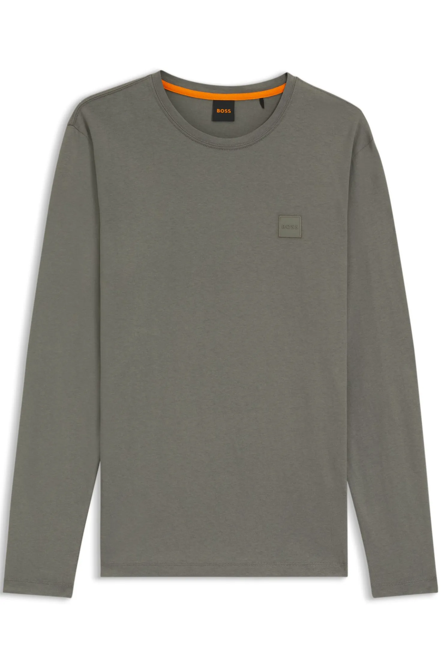 Long-sleeved T-shirt in cotton with logo patch