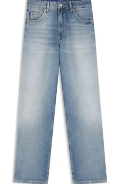 Loose-fit jeans in blue rigid denim