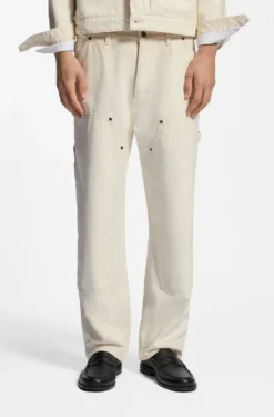 Loose-fit jeans in ecru denim
