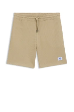 Loose-fit shorts in a waffle-structured cotton blend