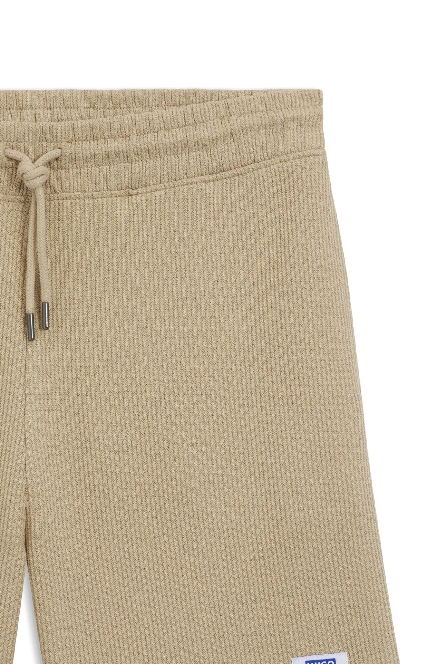 Loose-fit shorts in a waffle-structured cotton blend