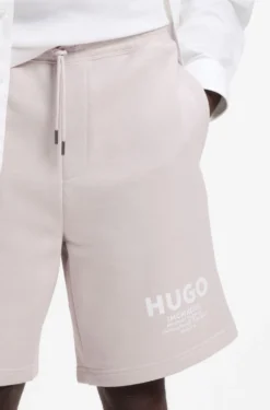 Loose-fit shorts in cotton terry with logo print