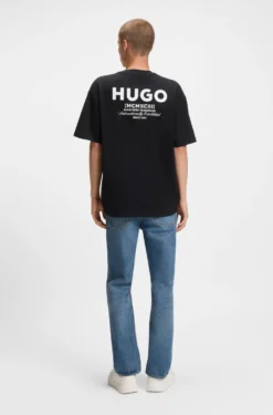 Loose-fit T-shirt in cotton with rear logo artwork