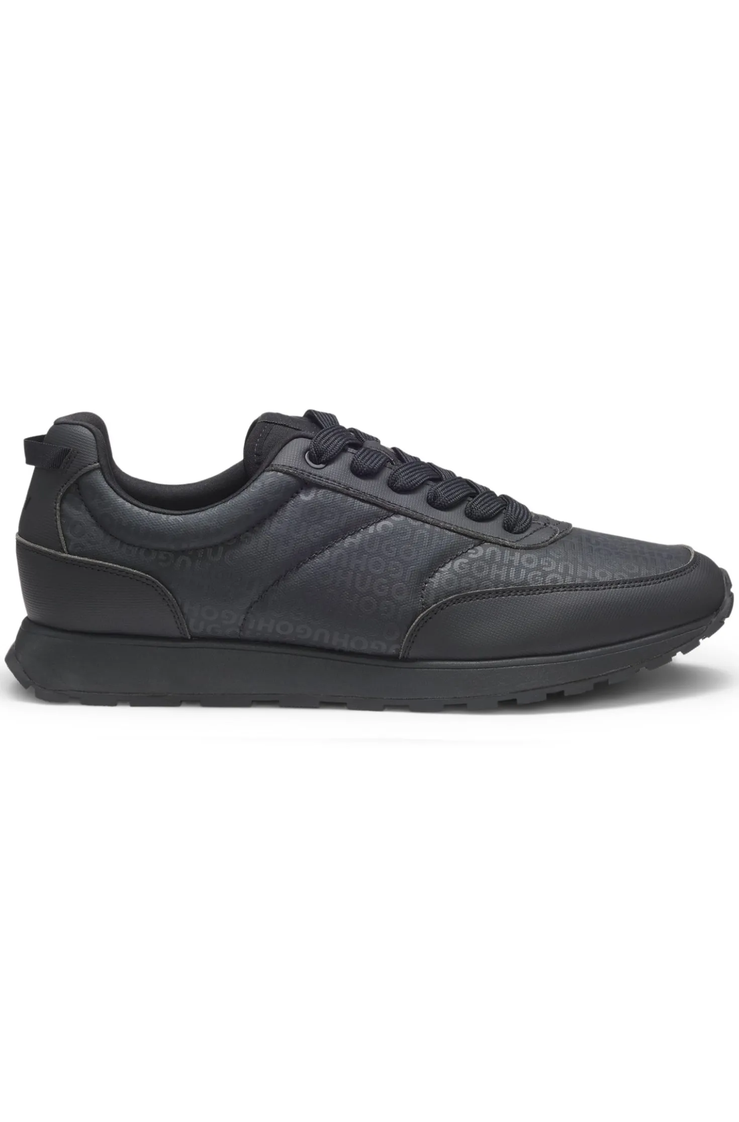 Low-top trainers with monogrammed uppers