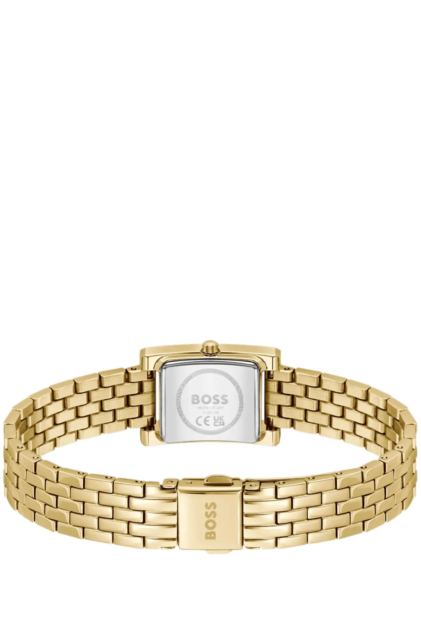 LUCY PRECIOUS Crystal-embellished gold-effect watch with white dial