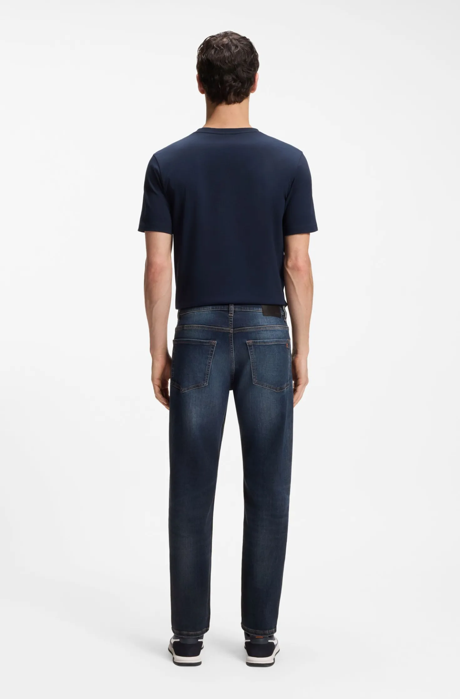 Maine Regular-fit blue-black jeans in soft motion denim