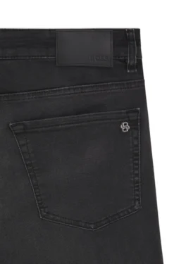 Maine regular-fit jeans in black super-stretch denim