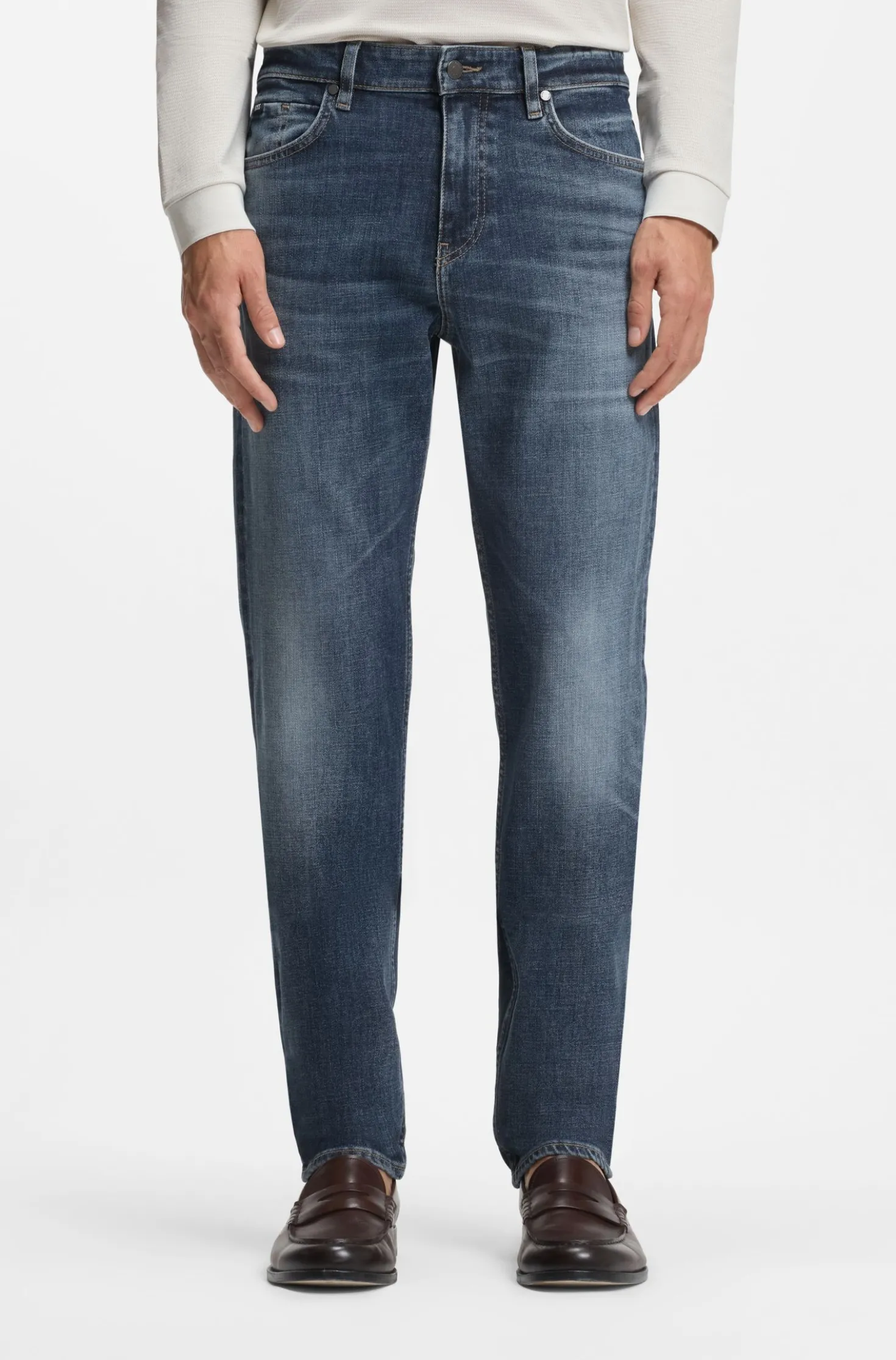 Maine regular-fit jeans in blue comfort-stretch denim