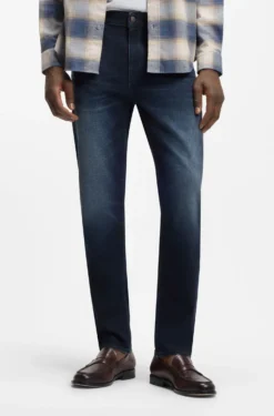 Maine regular-fit jeans in dark-blue extra-soft denim