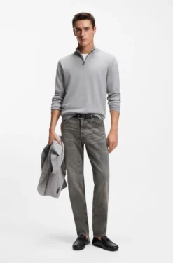 Maine regular-fit jeans in grey comfort-stretch denim