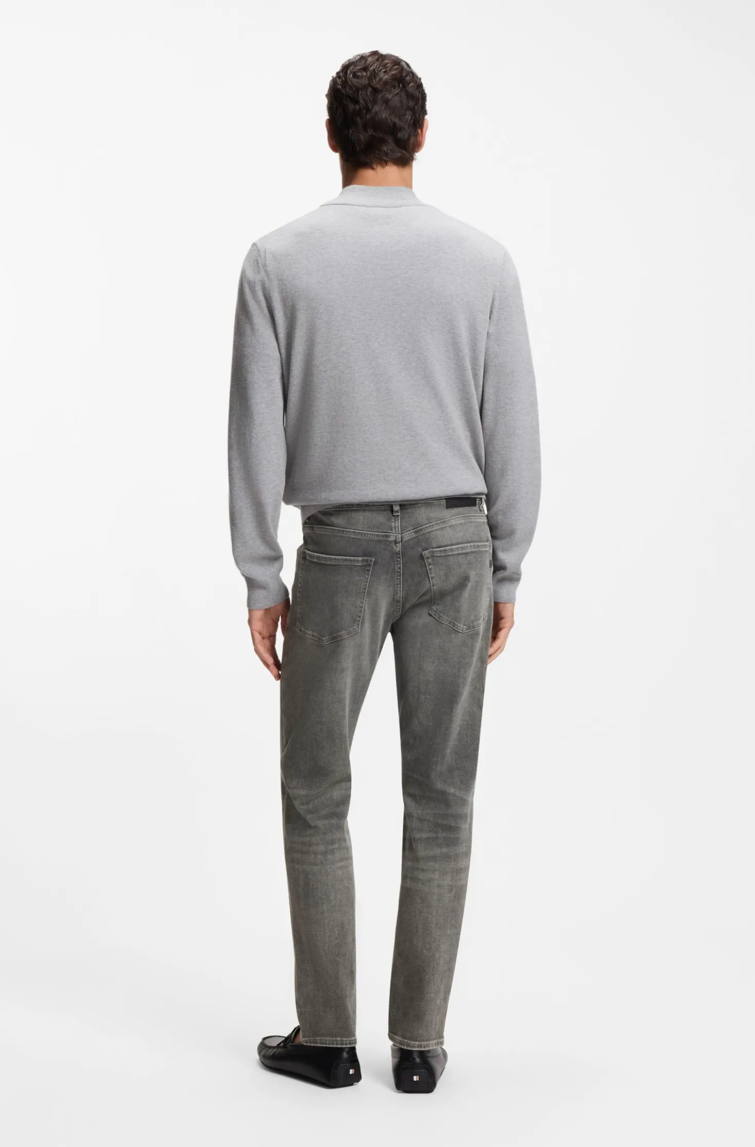 Maine regular-fit jeans in grey comfort-stretch denim