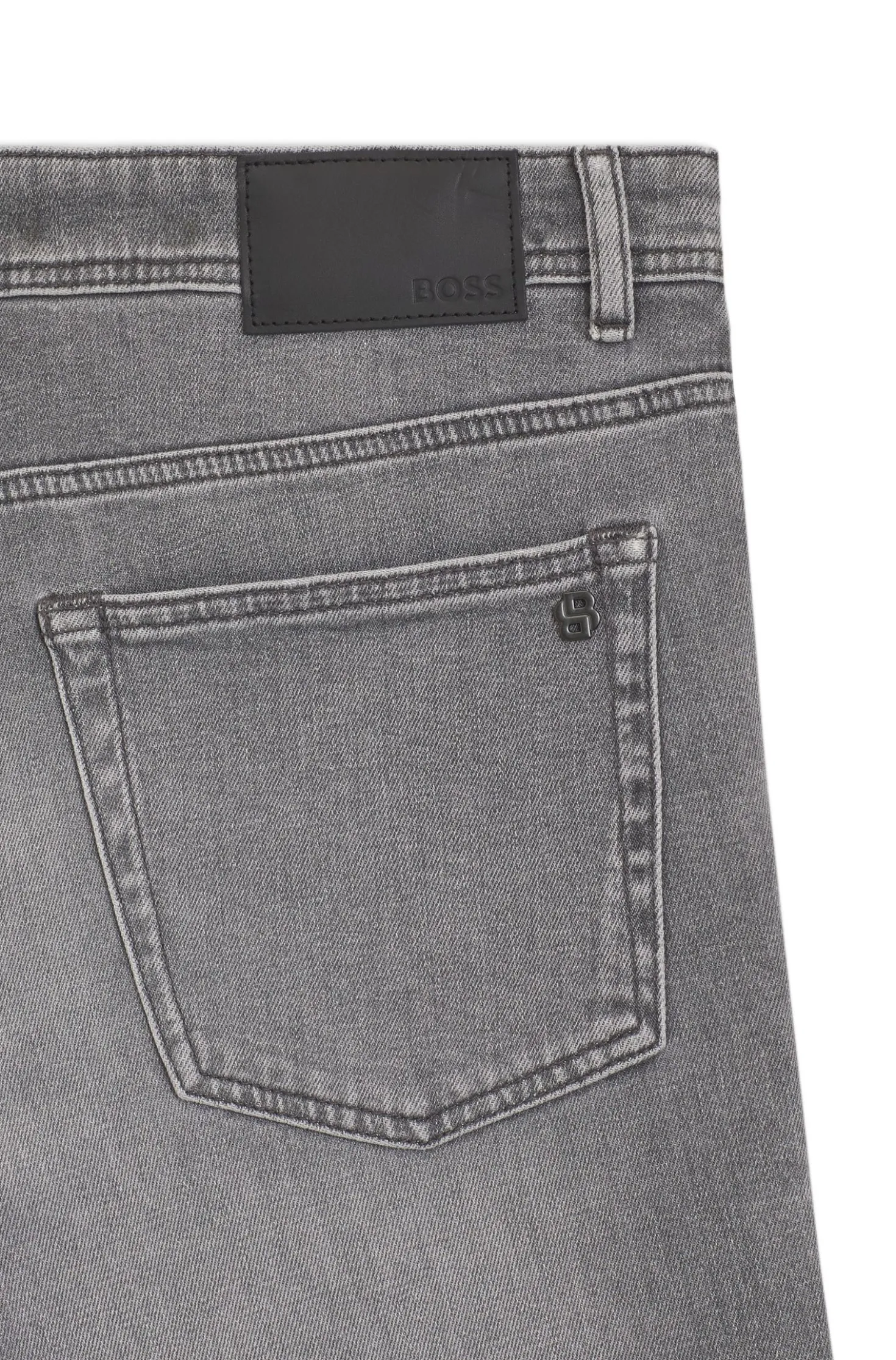 Maine regular-fit jeans in grey comfort-stretch denim