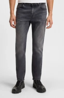 Maine regular-fit jeans in grey comfort-stretch denim